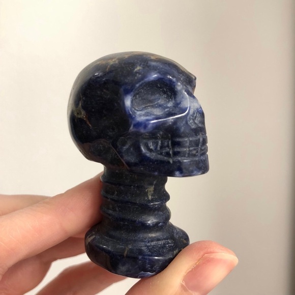 Sodalite Skull Halloween Crystal - Picture 6 of 6